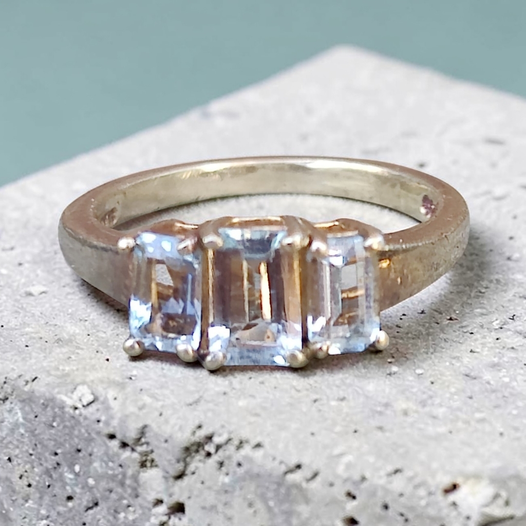 Retired Jtv Sterling Silver Blue Topaz Ring 30$